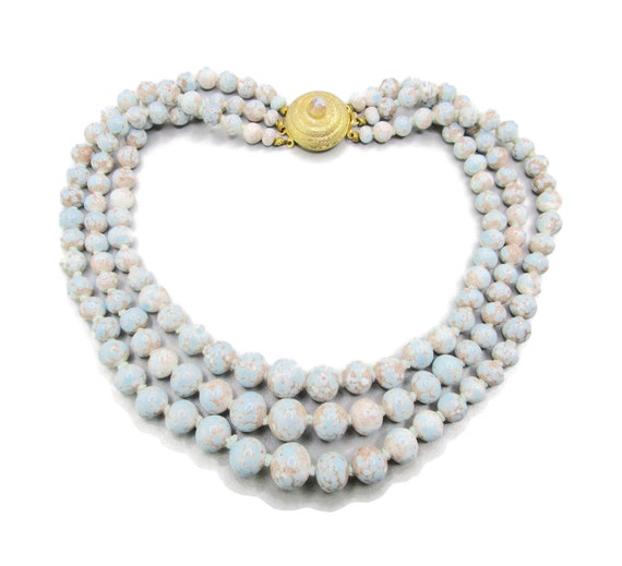 Blue Glass Patti Necklace