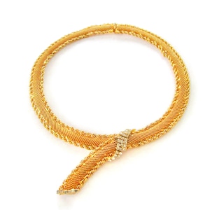hobe-gold-mesh-choker-with-rhinestone-detail-etsy
