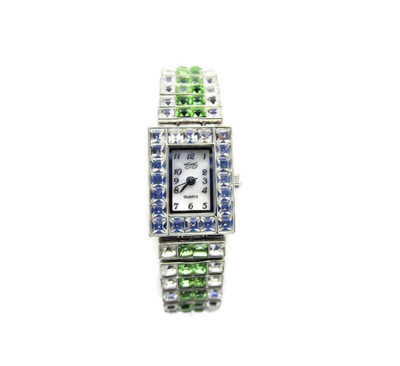 Suzanne Somers collection Watch Womans Suzanne Somers Multi Color Crystals Watch/bezel Set Round  main image 4