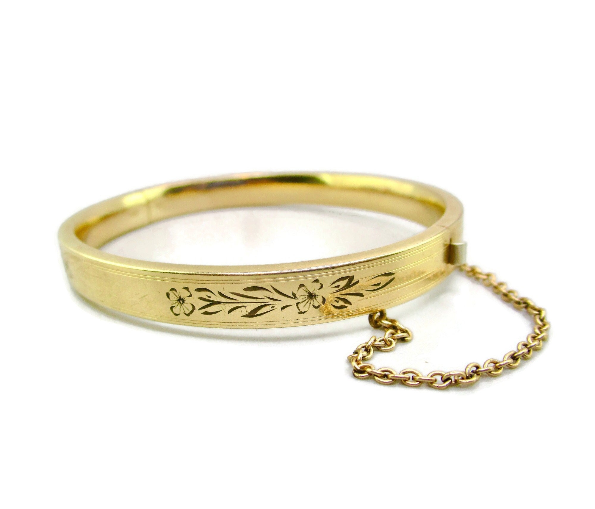 Victorian Gold Filled Hinged Bangle/ B.A. Ballou & Co. Inc