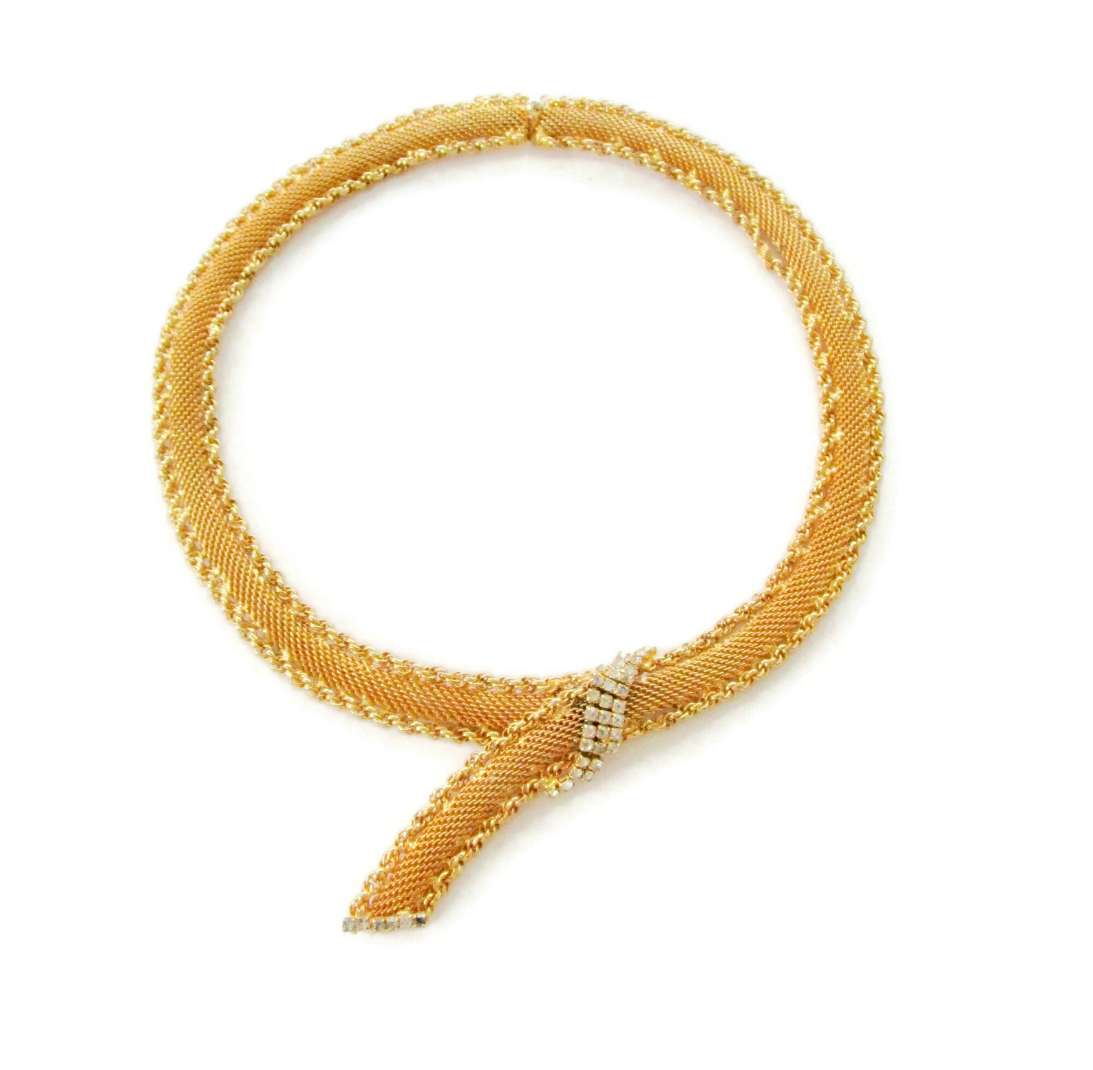 hobe-gold-mesh-choker-with-rhinestone-detail-etsy