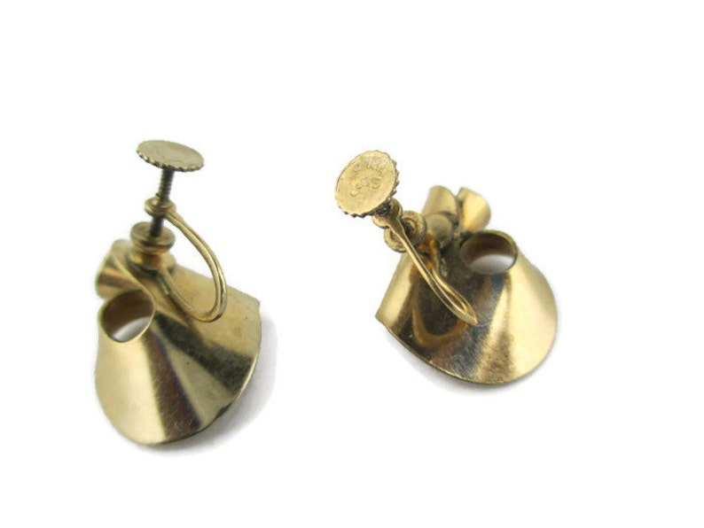 Vintage Retro 12k Gold Filled Screw Back Earrings