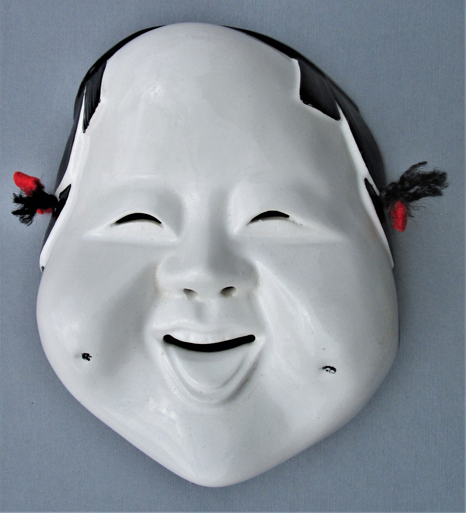 Large Okame Mask/smiling Maid for Japanese Noh Play /hand Etsy