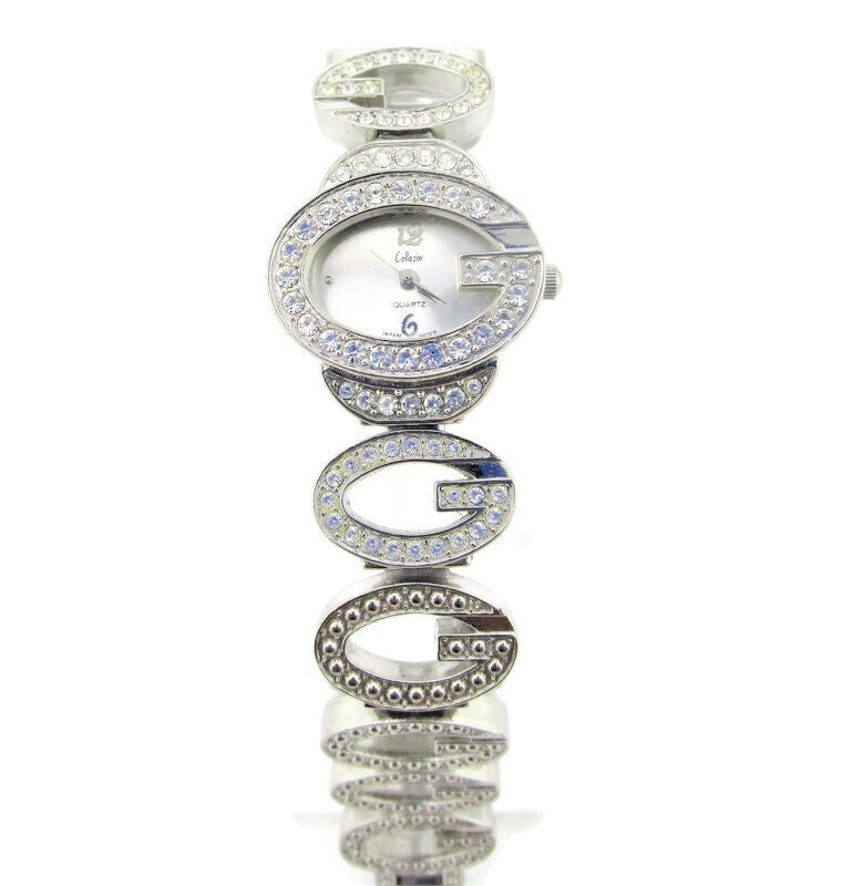 Collezio Rhinestone Watch/japan Quartz Movement/silver Tone  display picture 1