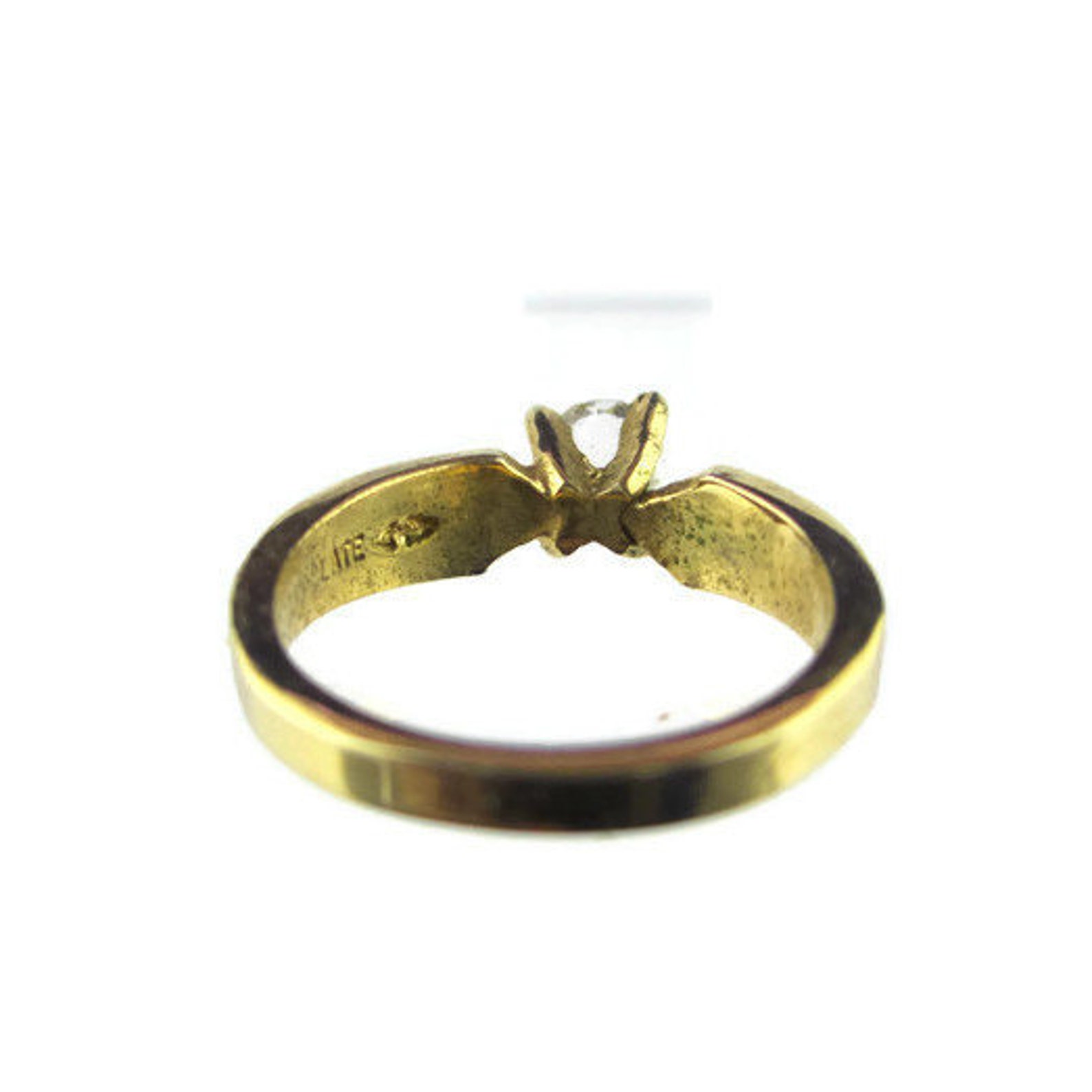 Vintage Uncas 18k HGE 3 Stone Enamel Engagement Wedding Ring - Etsy