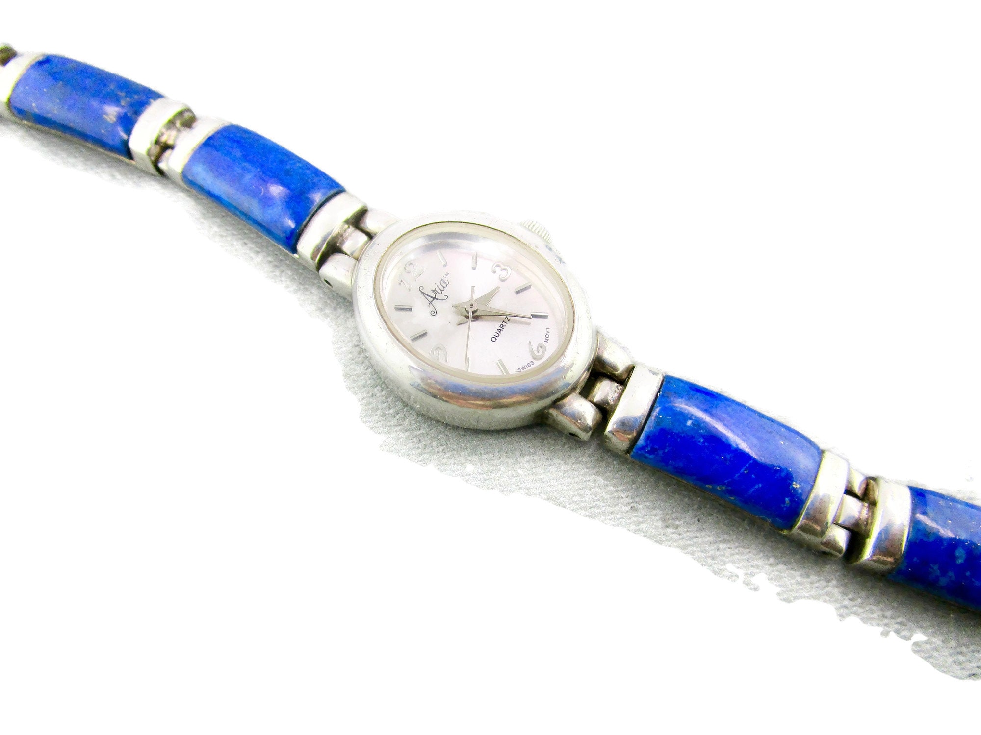 Aria Lapis Lazuli 925 Watch /women's Sterling Silver /swiss Quartz