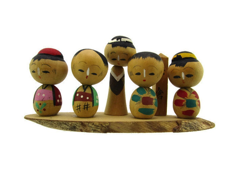 mini kokeshi dolls