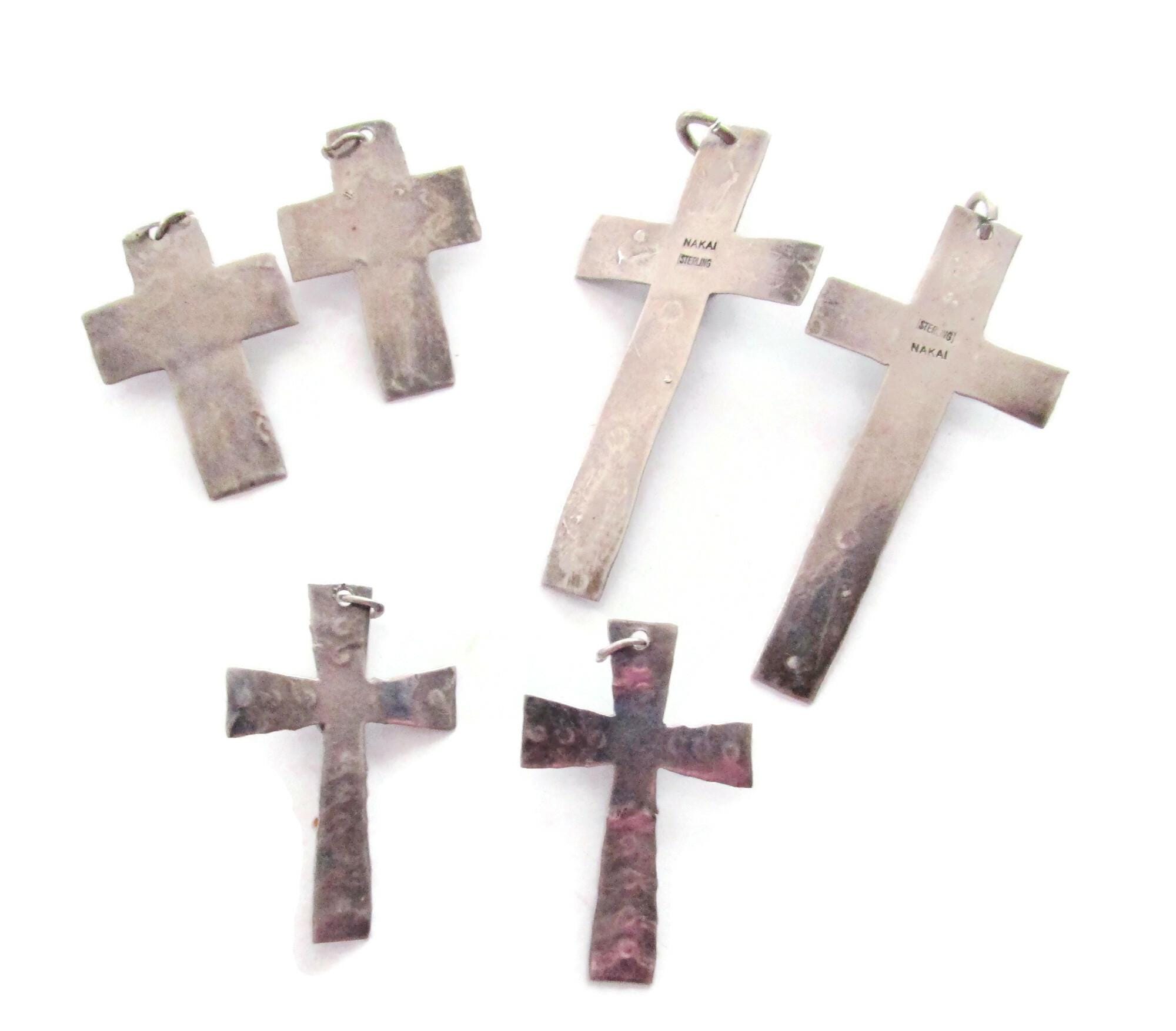 Nakai Navajo Sterling Cross Pendant/handmade Native American