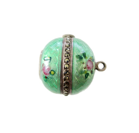 Bucherer Guilloché Ball Watch Necklace/925 Sterli… - image 7