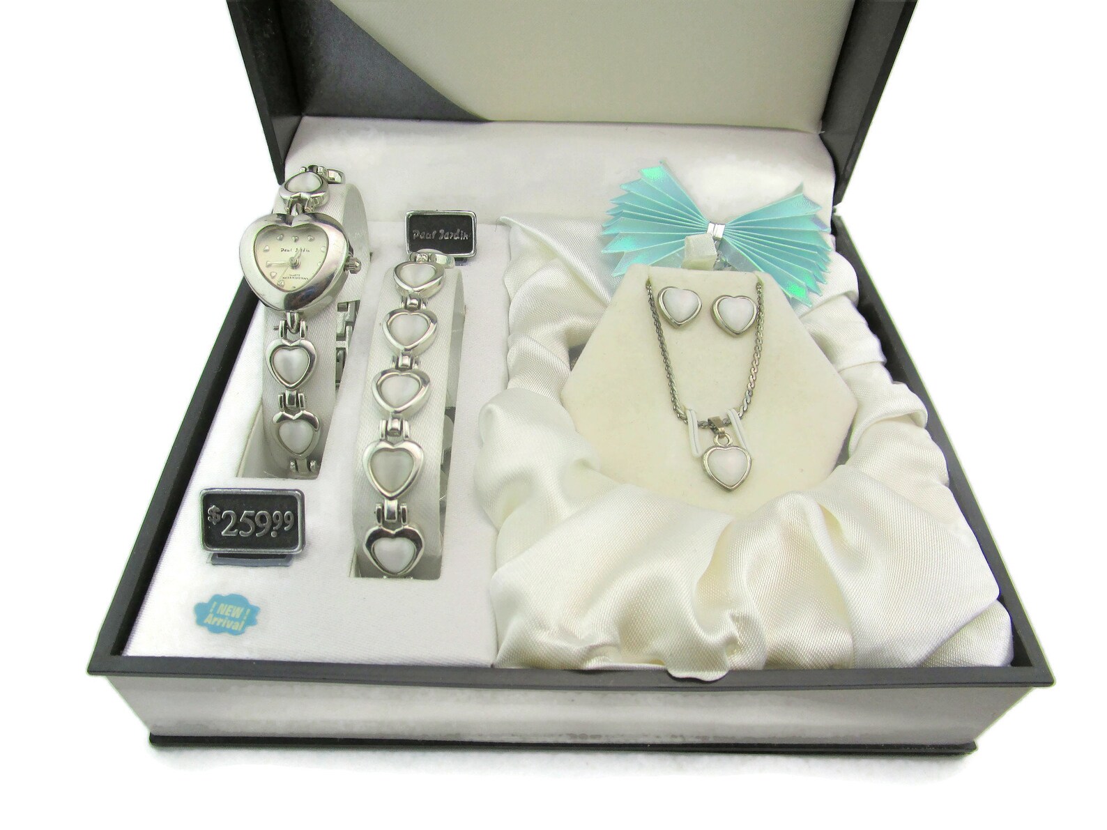 Paul Jardin Elegance Watch Set/silver Tone Earrings Necklace & Etsy