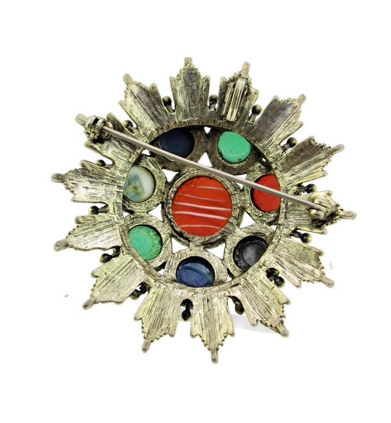 Byzantine Sunburst Brooch Pendant/Ben-Amun Style/… - image 3