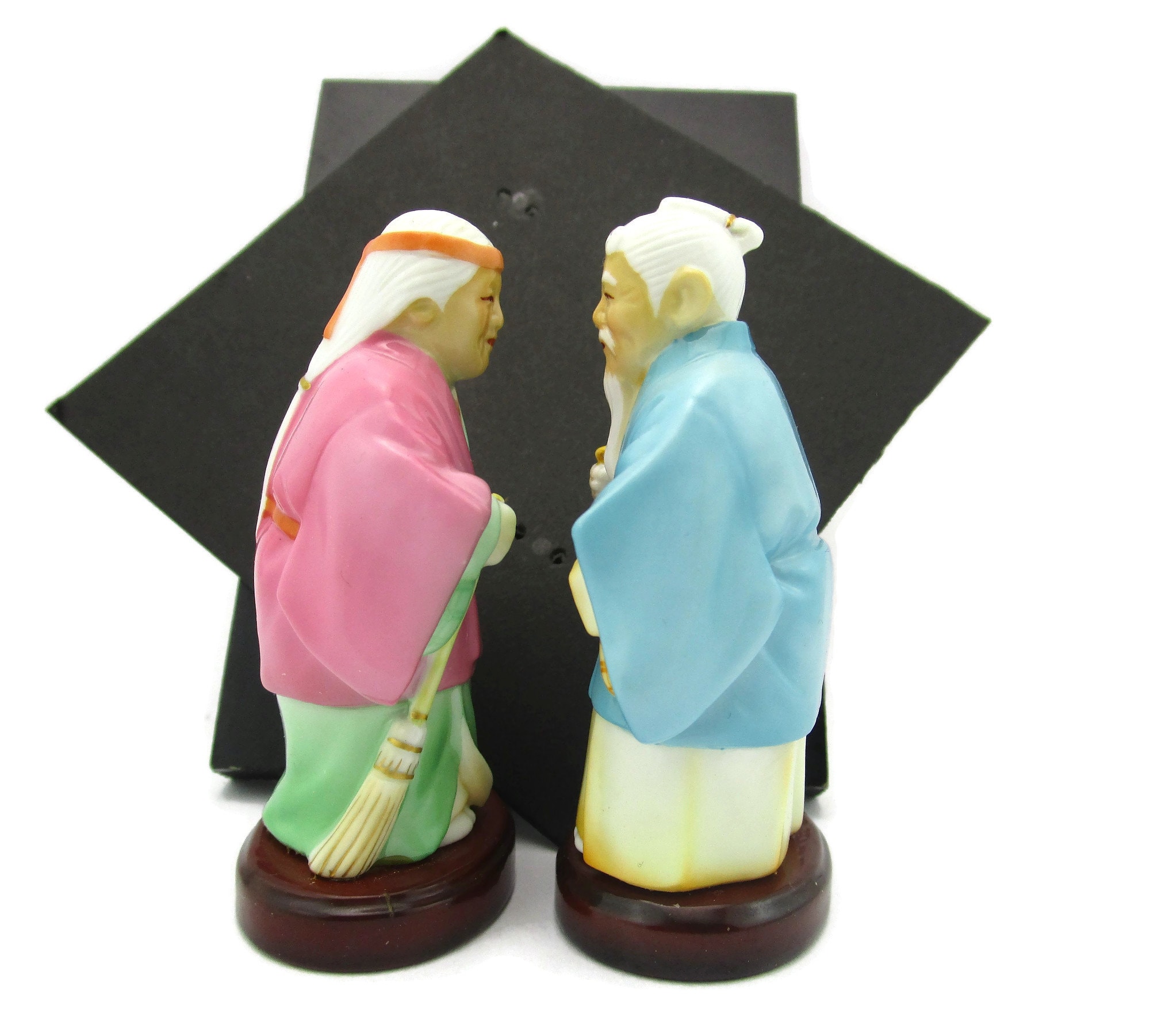 俊兼 高砂の老夫婦 置物/尉(尉)姥(媼)の置物 上頓婆/夫婦夫婦縁結び