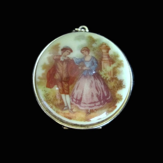 Vintage FRAGONARD French Colonial Courting Scene … - image 2
