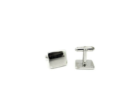 Engravable Rectangle Cufflinks/Squarish Signet St… - image 3