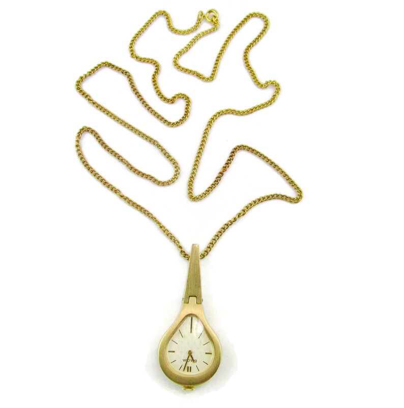 Bulova Mandolin Watch Necklace/mechanical Windup 17 Jewels Etsy