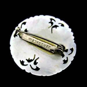 Star of Bethlehem Pin /Seven Days of Creation/Jerusalem Holyland Brooch/ Hand carved White Mother of Pearl/Luminescent MOP Shell image 9