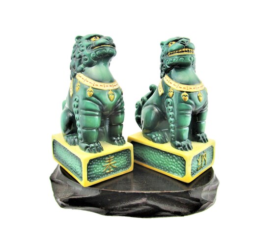 トシカネ 獅子 FOO DOGS ソルト&ペッパーシェーカー/木製ベースと