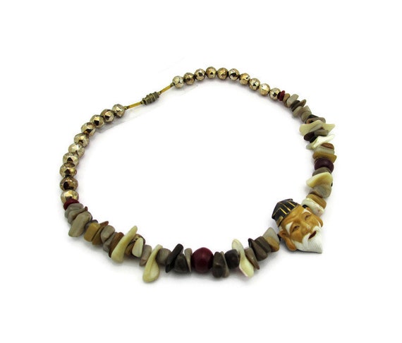 Toshikane JUROJIN Necklace/ 7 Fortune Gods Arita Porcelain /seven