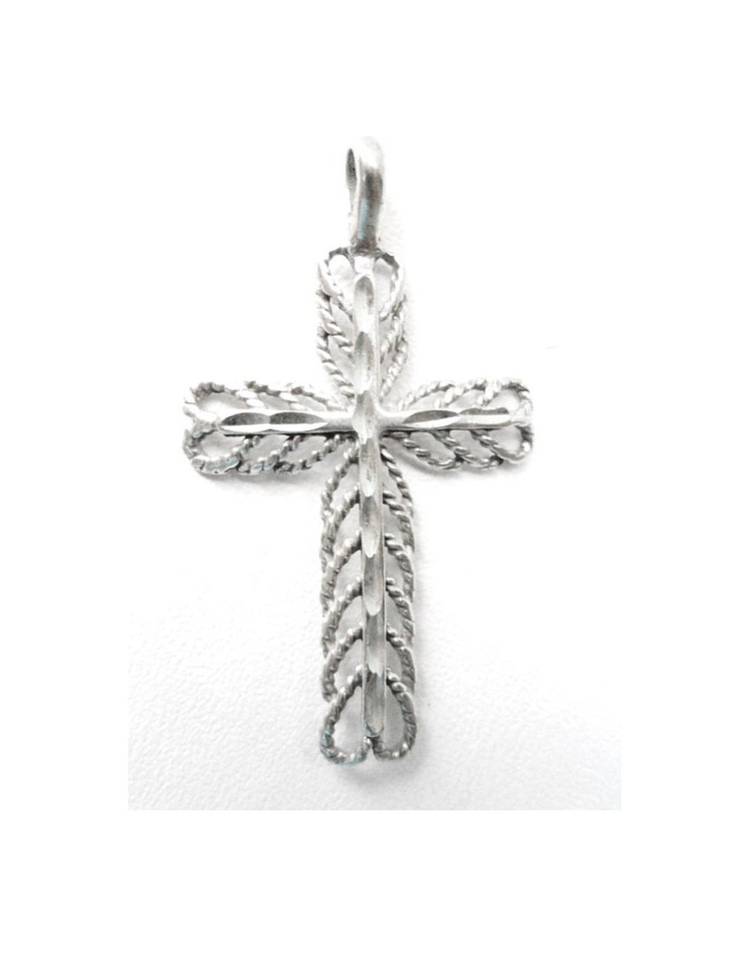Vintage 925 Sterling Silver Filigree Cross Pendant - Etsy