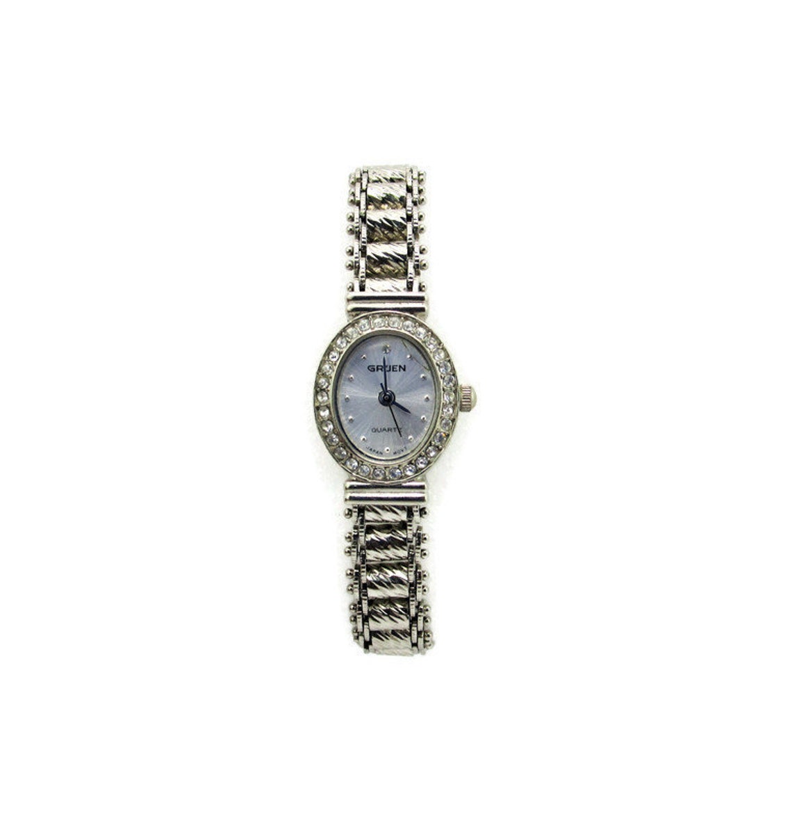 Gruen Ladies Watch/silver Tone Gate Link Bracelet Band/ Oval | Etsy