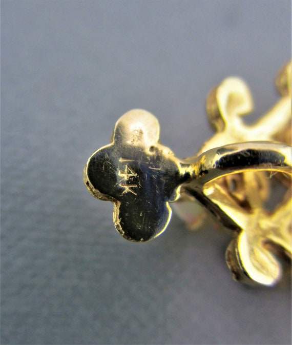 Victorian 14k Opal Pin Pendant Combo/Diamond Kite… - image 8