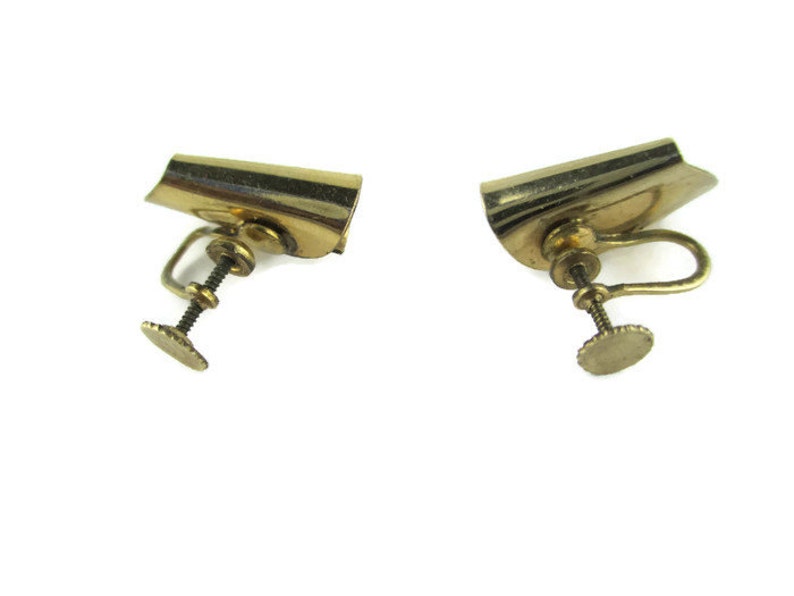 Vintage Retro 12k Gold Filled Screw Back Earrings