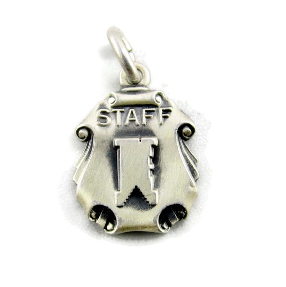 Art Deco 925 STAFF Charm/JOSTEN Sterling Silver/ 1