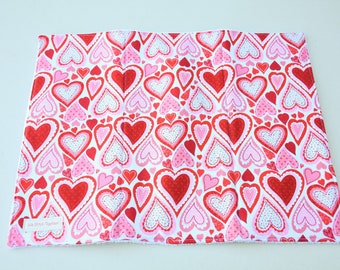 Valentines Dish Drying Mat, Dish Drainer Mat, Kitchen Counter Mat, Ready to Ship