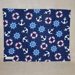 Nautical Dish Drying Mat, Kitchen Counter Mat, Dish Drainer Mat, Ready to Ship