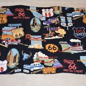 Dish Drying Mat, ROUTE 66, Kitchen Counter Mat, Dish Drainer Mat, Kitchen Decor, Ready to Ship