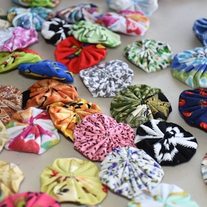Grab Bag of 50 YO YOs, Embellishments, Scrapbooking, Sewing, Hairbows, Ephemera, Smash Books,  DIY crafts, Card Making