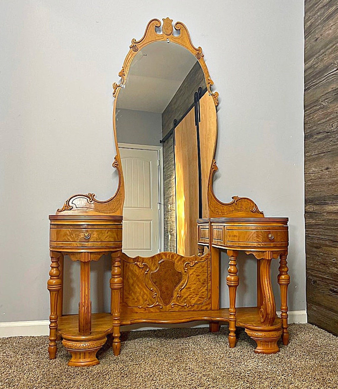 1930s Joerns Brothers Furniture Louis XV Satinwood Dressing Etsy