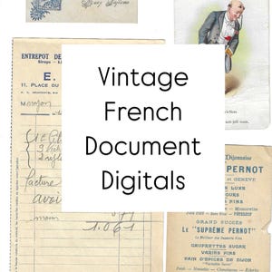 Printable Ephemera - Vintage French Documents - Authentic - 1920s - For Junk Journals and Crafting - Set #2