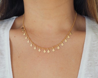 14k Gold Filled Tiny Coins Shaker Necklace