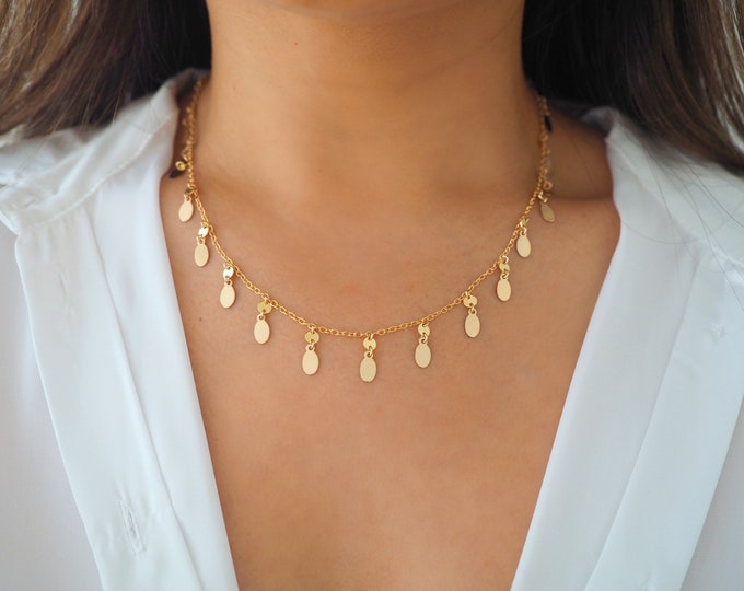 14k Gold Filled Oval Shaker Necklace | Real Gold Jewelry