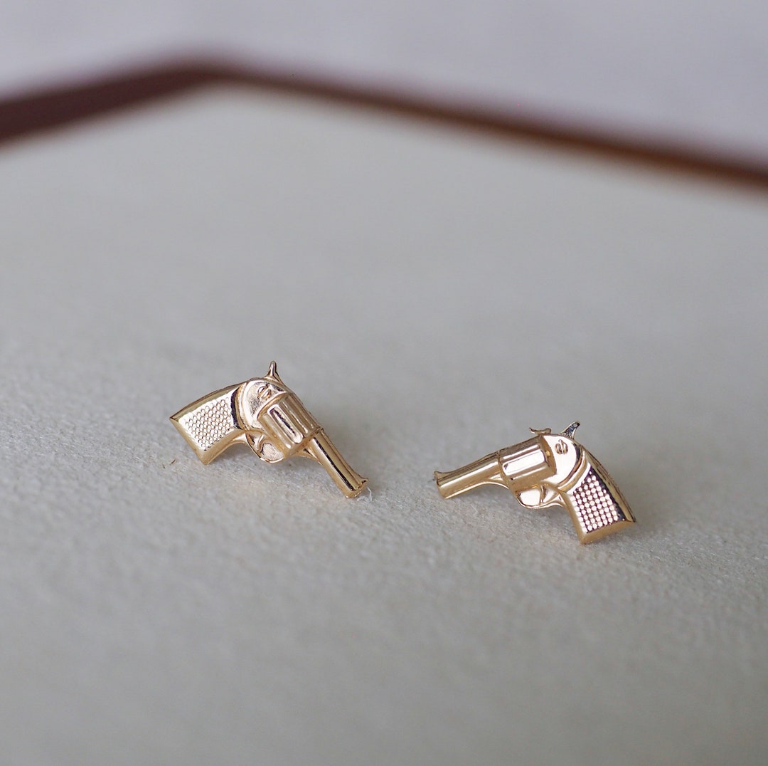 Orecchini A Bottone Geometrici In Oro 18k - Ipoallergenici, 19x11mm, Regalo In Confezione Elegante