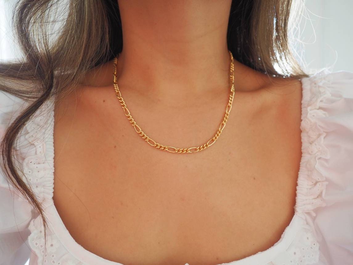 14k Gold Filled Figaro Chain Necklace 
