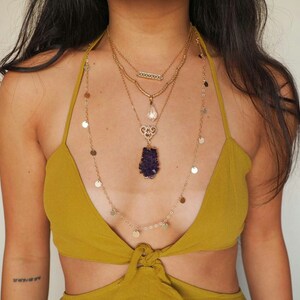 Multi-way 14k Gold Filled Coin Necklace, Bracelet, & Belly Chain/ Dainty Gold Body Chain / Gold Body Chain / Body Chain/ Gold Filled Jewelry image 6