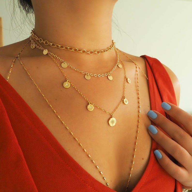 14k Gold Filled TEXTURED 7mm Chunky Chain Necklace Real Gold Etsy