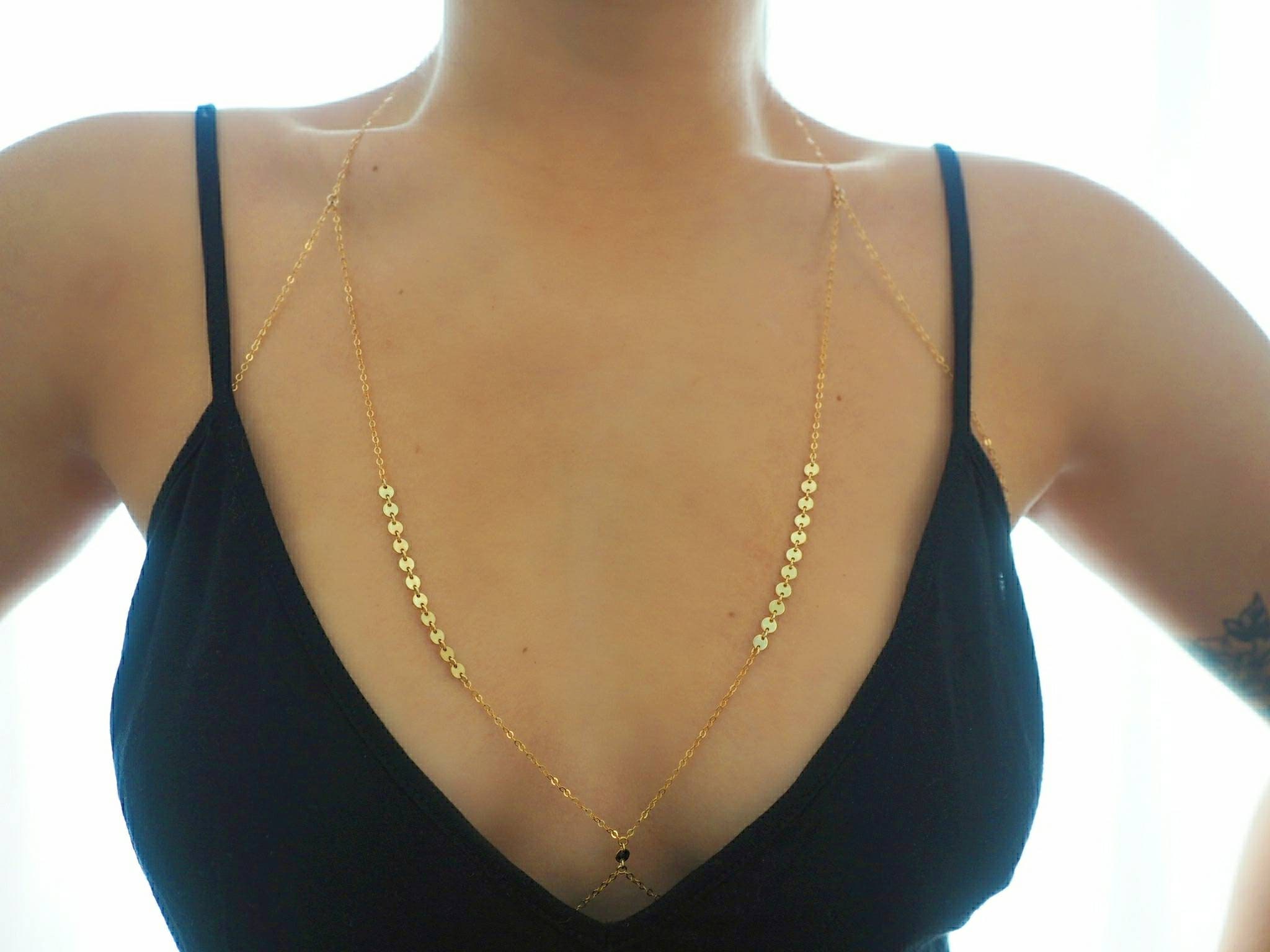 14k Gold Filled Coin Discs Dainty Chain 