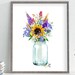 Wildflower Printable Bouquet Print 4x6 5x7 8x10 11x14 16x20 - Etsy
