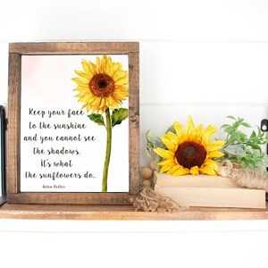 Helen Keller Sunflower Quote Sunflower Printable Helen Keller Quote 5X7 8X10 11X14 16X20 | Etsy