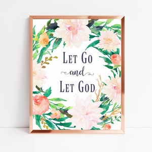 Let Go and Let God Sticker, Christian Stickers for Women, Catholic
