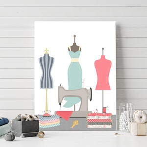 Sewing Room Printable Craft Room Art Sewing Print Home Decor Sewing Nook Decor Craft Print 5x7 8x10 11x14 16x20 DIY Sewing Decor