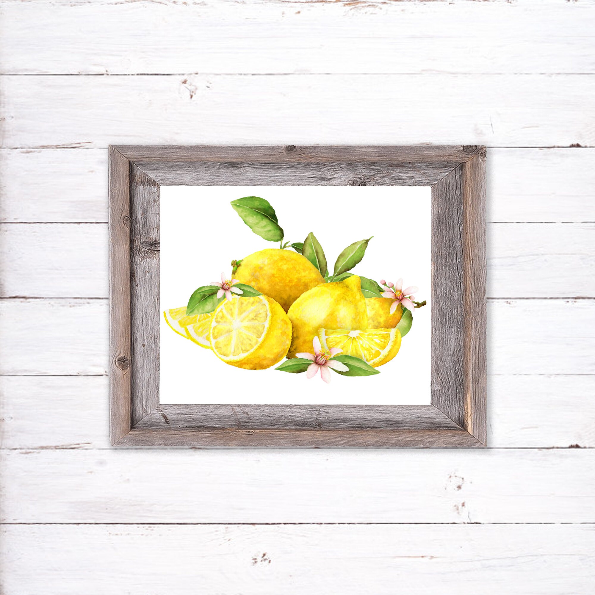 Lemon Printable Lemon Bunch Kitchen Sign 5x7 8x10 11x14 16x20 | Etsy
