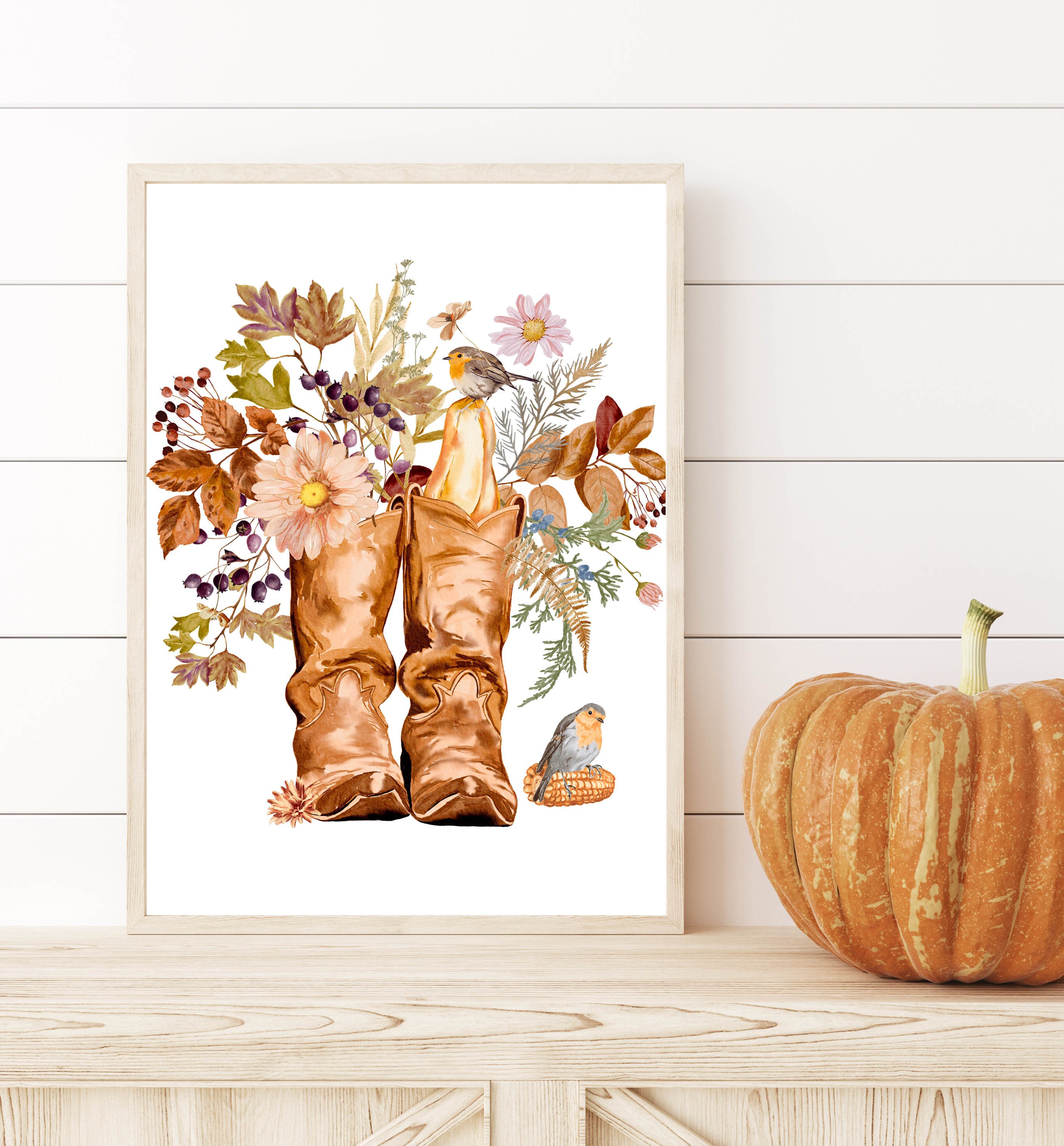 Autumn Leaves Printable Rustic Fall Wall Art Autumn Sign Fall - Etsy