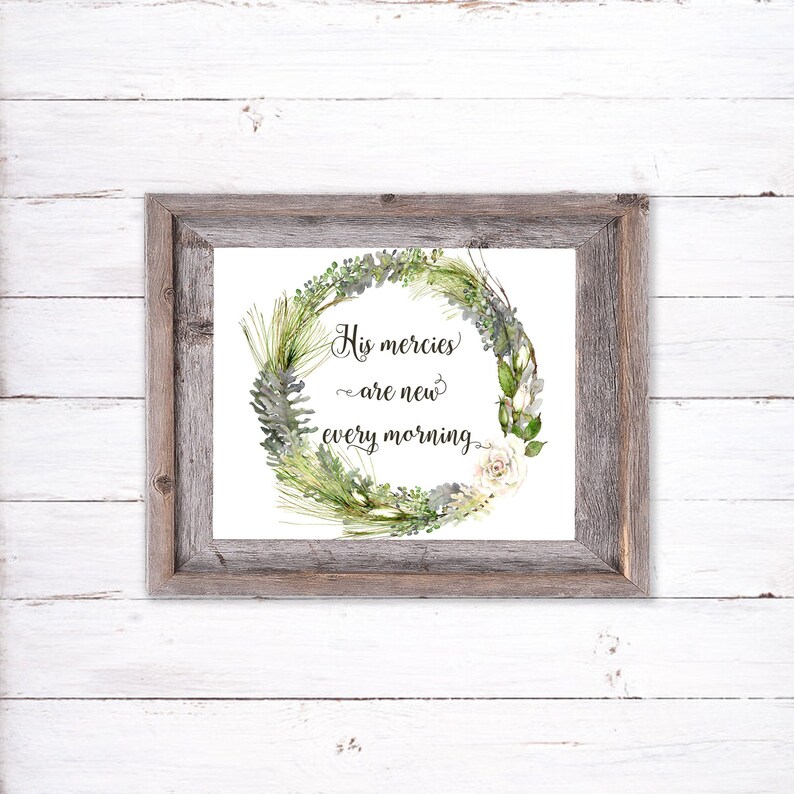 His Mercies Are New Every Morning Printable Calligraphy | Etsy