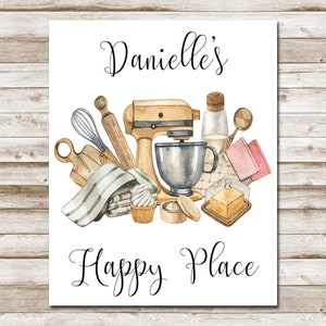 Personalized Baking Room Sign Printable Kitchen Art Home Decor Bakers ...