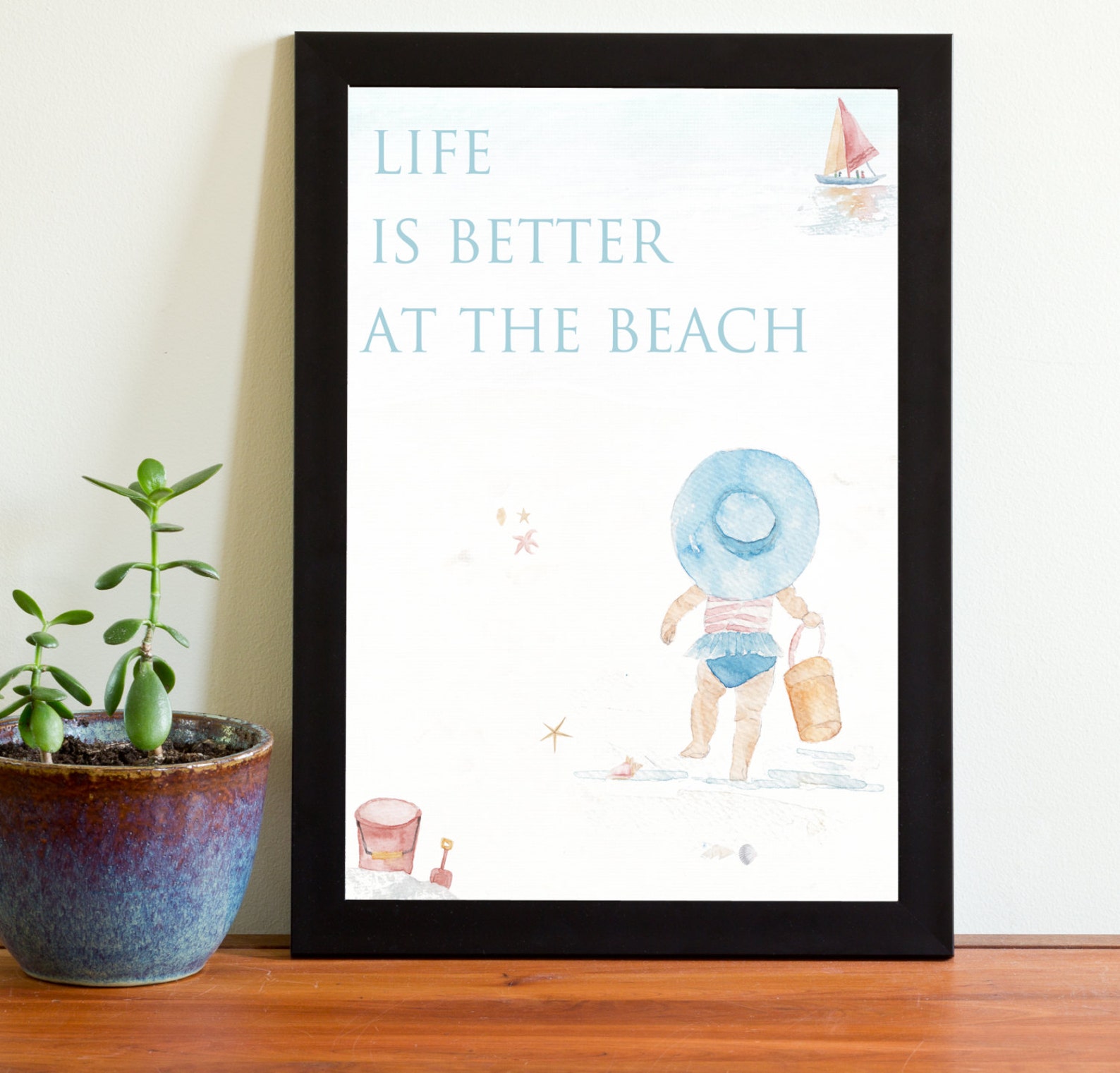 Life is Better at the Beach Printable Wall Art Print Home Etsy