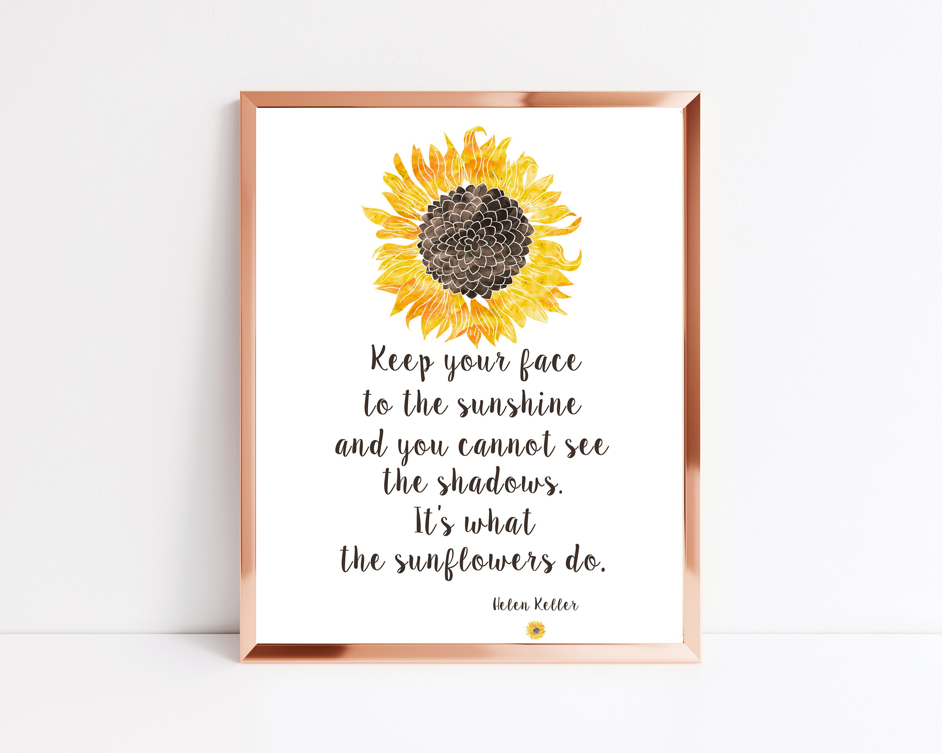 Sunflower Printable Helen Keller Quote 4x6 5x7 8x10 11x14 | Etsy